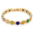 Elegante bracciale magnetico dorato con pietre occhio di gatto colorate da donna - Colorato