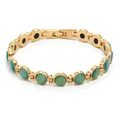 Elegante bracciale a maglie dorate con pietre verdi a occhio di gatto per donna - Blu lago