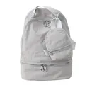 Ensemble sac à dos minimaliste en nylon gris clair avec petite pochette zippée assortie - S / Gris