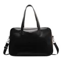 Large black travel tote bag for women with NOCO embossed logo and adjustable strap - Black