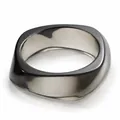 Irregular smoky resin bangle with hand-polished translucent finish - Smoky Marble (Grey Transparent) / Grey Transparent