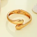 Bracciale a goccia irregolare in oro minimalista da donna con finitura lucida - Stile 5 / Oro
