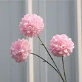 Künstliche rosa Pompon-Chrysanthemen mit 3 Köpfen für eine elegante Hochzeitsdeko - Rosa