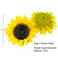 Testa di girasole artificiale gialla brillante per decorazioni nuziali fai-da-te, 12 cm - Stile J Girasole