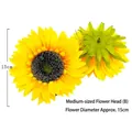 Large 15cm artificial sunflower head for DIY wedding decor and photography props - Style B Medium Sunflower