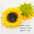 Hoogwaardige 17cm kunstmatige zonnebloemkop voor DIY trouwdecoratie en fotografie rekwisieten - Stijl B Groot Zonnebloem