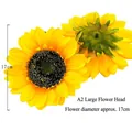 Grote 17cm kunstmatige zonnebloemkop voor DIY bruiloft decoratie - Stijl A2 Zonnebloem