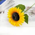 Realistische künstliche Sonnenblume ideal für Hochzeitsdeko und Fotografie-Requisiten - Gelb