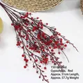 Ramo de flores artificiales de aliento de bebé rojo con 150 cabezas para decoración - 5 Ramas 150 Cabezas / Rojo