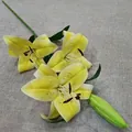 Gele 3D geprinte kunstleliebloem met realistische textuur voor moderne woondecoratie - Grote 3D Lelie (Geel) / Geel