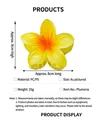 Detailed specifications of the yellow frangipani flower hair claw clip hair accessory - Frangipani / 8cm Size / Yellow