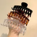 Set of three large hair claw clips in black, tortoiseshell, and transparent acrylic styles - 3 Pieces/Pack / 11CM Keel Style - 3 Colors