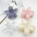 Set of four colorful 3D plumeria flower hair claws in glossy finish - Jelly Color Plumeria (8CM) / 4 Pieces/Pack