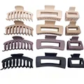 Matte finish hair claw clips set in various neutral tones and shapes for versatile styling - Set of 3 (11cm + 10.5cm + 5cm)