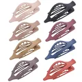 Set of 8 matte duckbill hair clips in various trendy colors for daily styling - 8 Pieces / Pointed Duck Clip - 8 Colors