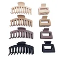 8-piece set of matte hair claw clips in neutral colors and various geometric shapes - Set of 2 (11cm + 5cm)