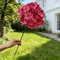 Realistische rote künstliche Hortensie, einzelner Stiel für Hochzeitsdekoration - Fuchsia