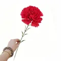 Garofano rosso artificiale a stelo singolo per decorazione tavola festa mamma - Red Carnation (B)