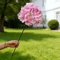 Realistische rosa künstliche Hortensienblume am Einzelstiel für Hochzeitsdekorationen - Rosa