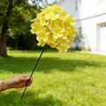 Vibranter einzelner Stiel gelbe künstliche Hortensie für Hochzeit und Dekorationen - Gelb