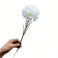 Fleur d'oeillet artificielle blanche réaliste tenue à la main pour décoration et cadeaux - Tige Unique Oeillet / Blanc