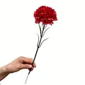 Tige d'oeillet rouge artificiel réaliste pour la décoration florale de la fête des mères - Tige Unique Oeillet / Rouge