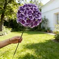 Lebensechte lila künstliche Hortensie mit 72 Blütenblättern für Hochzeitsdekoration - Lila