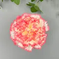 Realistic pink and white artificial carnation flower head for wedding DIY decor and home craft - Carnation Flower Head (B款花头5#)