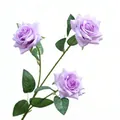 Lifelike purple multi-head artificial rose branch for elegant home and wedding decor - 3-Head / Purple