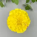 Bright yellow artificial carnation flower head for DIY wedding and home decoration. - Carnation Flower Head (B款花头15#)