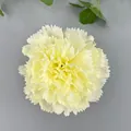 Single pale yellow artificial carnation flower head for wedding DIY floral arrangements - Carnation Flower Head (B款花头16#)