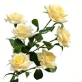 Elegant yellow artificial multi-head roses bouquet for wedding and home decoration - 6-Heads / Yellow