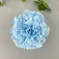 Single light blue artificial carnation flower head for wedding DIY flower wall decor - Carnation Flower Head (B款花头17#)