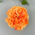 Realistic orange artificial carnation flower head for wedding DIY and home decoration - Carnation Flower Head (B款花头19#)