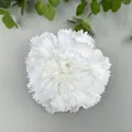 Lifelike white artificial carnation flower head for wedding DIY decor and photography. - Carnation Flower Head (B款花头23#)