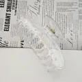 Large transparent hair claw clip minimalist shark clip for elegant women hairstyles - Flat Spine Style / 9cm Version / Clear