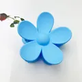 Large matte sky blue flower hair claw clip with an elegant and minimalist design - Flower / 6cm Size / Blue