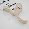 Elegant translucent champagne large hair claw clip for thick hair styling accessory - Twisted Ribbon Style (5) / 13.5cm / Champagne