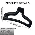 Simple matte black large hair claw clip variant with nine point five centimeter size - Ingot Style (13*) / 9.5cm Size / Bright Black