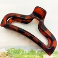 Classic large tortoiseshell patterned hair claw clip for elegant minimalist hairstyles - Yuanbao Style (13) / 9.5cm Size / Matte Red Tortoise Shell