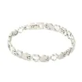 Silbernes herzförmiges Magnettherapie-Armband für Damen mit verstellbarem Verschluss. - Antik-Kupfer Vollmagnet / Silber