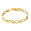 Elegantes goldenes Magnetarmband in Herzform mit verstellbarem Glied für Damen - Antik-Kupfer Vollmagnet / Gold