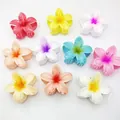 Colorful set of 10 Plumeria flower hair claws for elegant and summer-ready hairstyles - Plumeria (8CM) / 10 Pieces/Pack