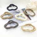 Set of matte finish wavy hair claw clips in neutral earthy tones - 11CM Cloud Shape (6-Piece Set) / 6 Pieces/Pack