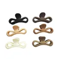 Set of 6 large matte hair claw clips in various neutral colors - 10.5CM Figure 8 (6-Piece Set) / 6 Pieces/Pack