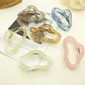 Set of six stylish colorful transparent large resin shark hair claw clips for women - 11CM Cloud Shape - Transparent (6-Piece Set) / 6 Pieces/Pack
