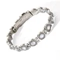 Bracciale magnetico argento con cristalli rotondi e accenti di strass scintillanti - Stile Strass Bianco (YXMZ) / Tipo standard / Argento