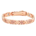Elegante braccialetto magnetico a quadrifoglio in oro rosa con cristalli rosa fashion - Stile Trifoglio / Oro Rosa Strass Rosa