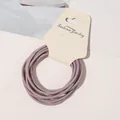 Minimalist purple-grey high elastic hair ties for women, thin and durable hair rope bands. - 10 Pieces/Pack / Dusty Pink
