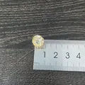 Rhinestone magnetic stud earring for non-pierced ears measured with metric ruler - Single (Small) / Gold